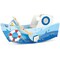 Hape: Captains Rocking Boat - Wooden Ride-On Seat Chair Rocker, Rowers & Steering Wheel, Nautical Seaside Themed Tugboat Toy, Baby & Toddler Ages 1+